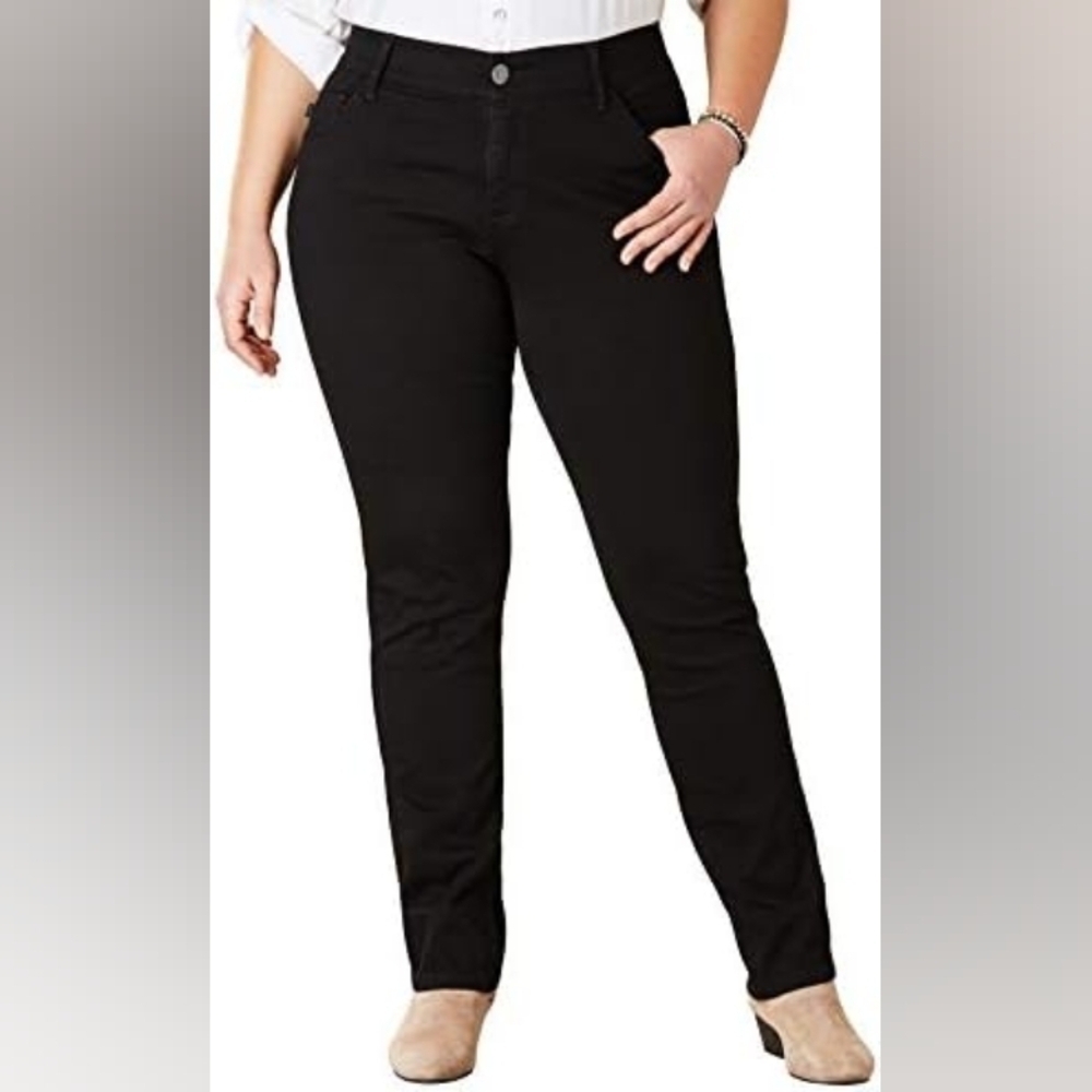 NEW Curve Appeal High Rise Skinny Blue Jeans Women's 24W